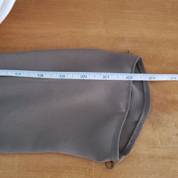 🦋3/$25 Banana Blue Xsmall Grey Long Sleeve Sheer Dress Tunic - Picture 8 of 11